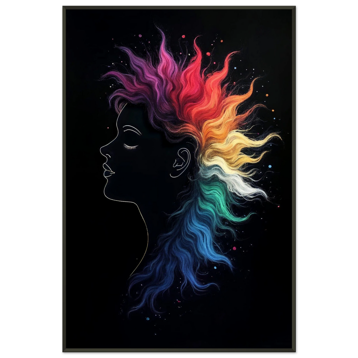 Rainbow Muse - A Symphony of Inner Colors - - Metal Framed Posters
