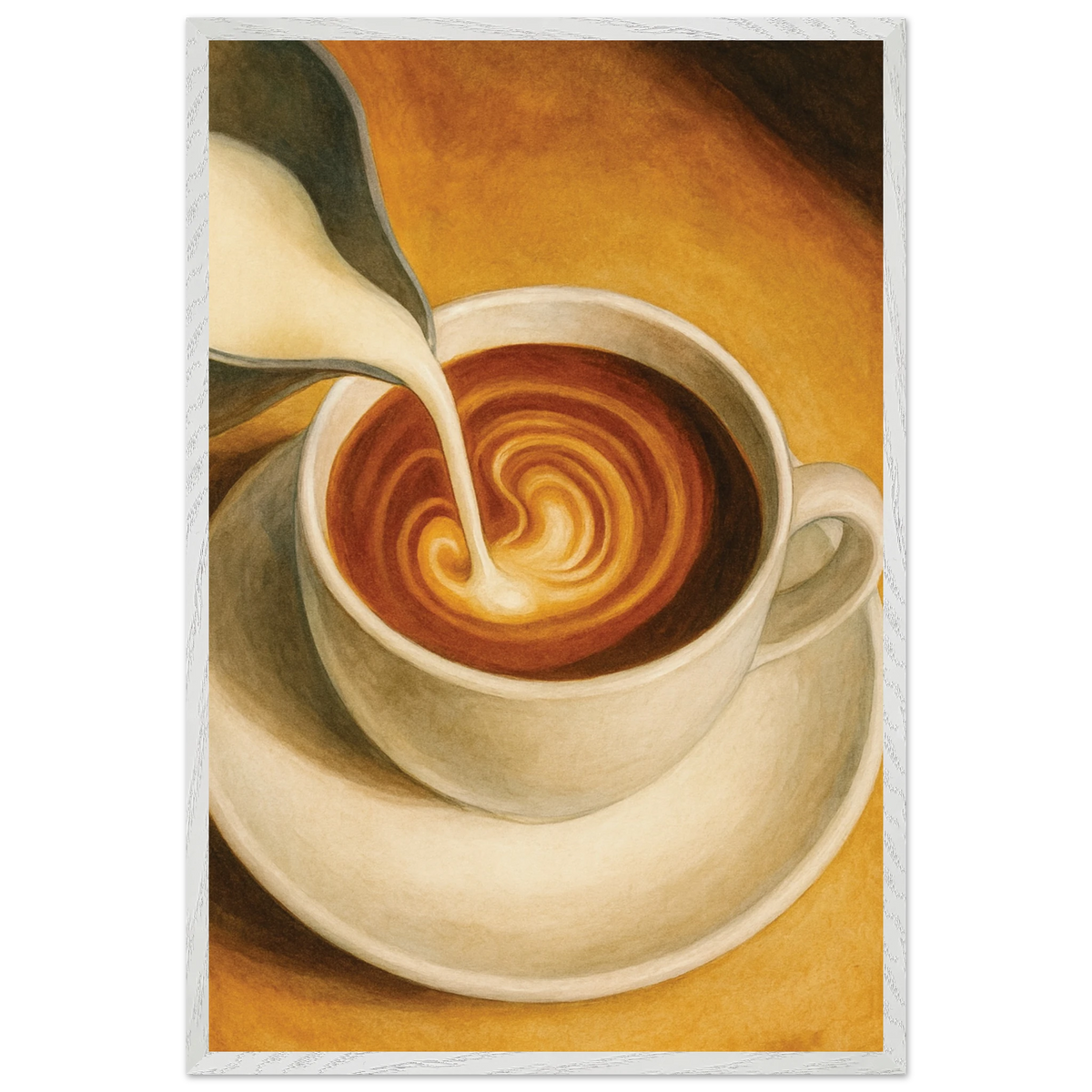 Wooden Framed Poster – Coffee Lovers Memory - - Wooden Framed Posters