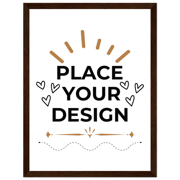 Art on Display - Ready-to-Hang Wooden Framed Customizable Poster - 30x40 cm 12x16″ Dark wood frame - Wooden Framed Posters