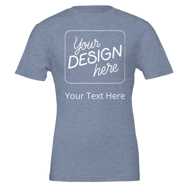 Tailored Fit & Soft Feel - Your Perfect Custom T-shirt - Heather Blue - T-shirts