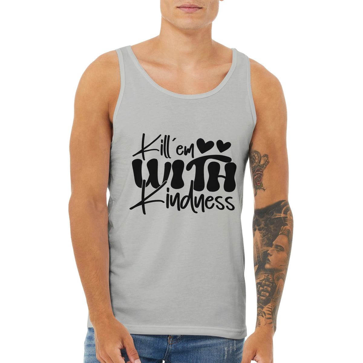 Kindness Command - 'Kill em WITH Kindness' Apparel - - Tank Tops