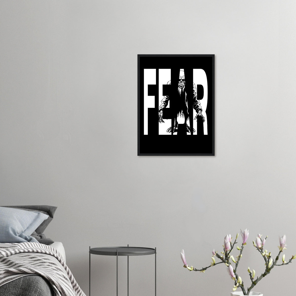 Embrace Fear - Bold Horror Art - - Wooden Framed Posters