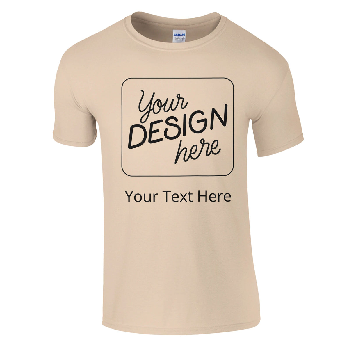 Premium Quality Customizable Unisex Cotton Tee - Natural - Print Material