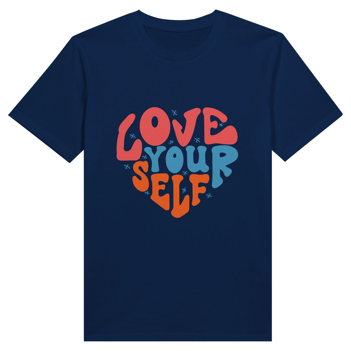 Embrace Self-Love with Our 'Love Your Self' Tee - Navy - Crewneck T-shirts