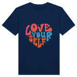 Embrace Self-Love with Our 'Love Your Self' Tee - Navy - Crewneck T-shirts