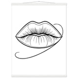 Lips of Expression - Minimalist Art on Premium Poster - 60x80 cm 24x32″ White wall hanger - Posters With Hanger