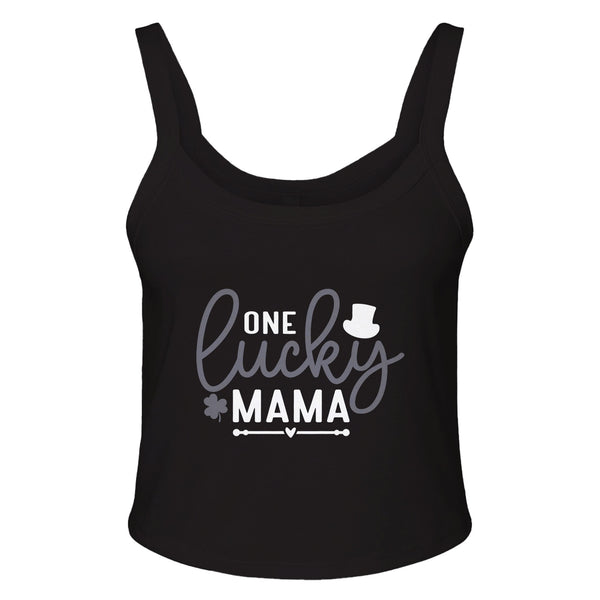 ONE Lucky MAMA - Wear Your Gratitude with Pride - solid blk blend - Print Material