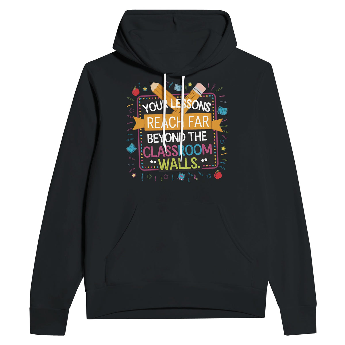 Teacher Appreciation - Reach Far Beyond Hoodie - Black - Hoodies