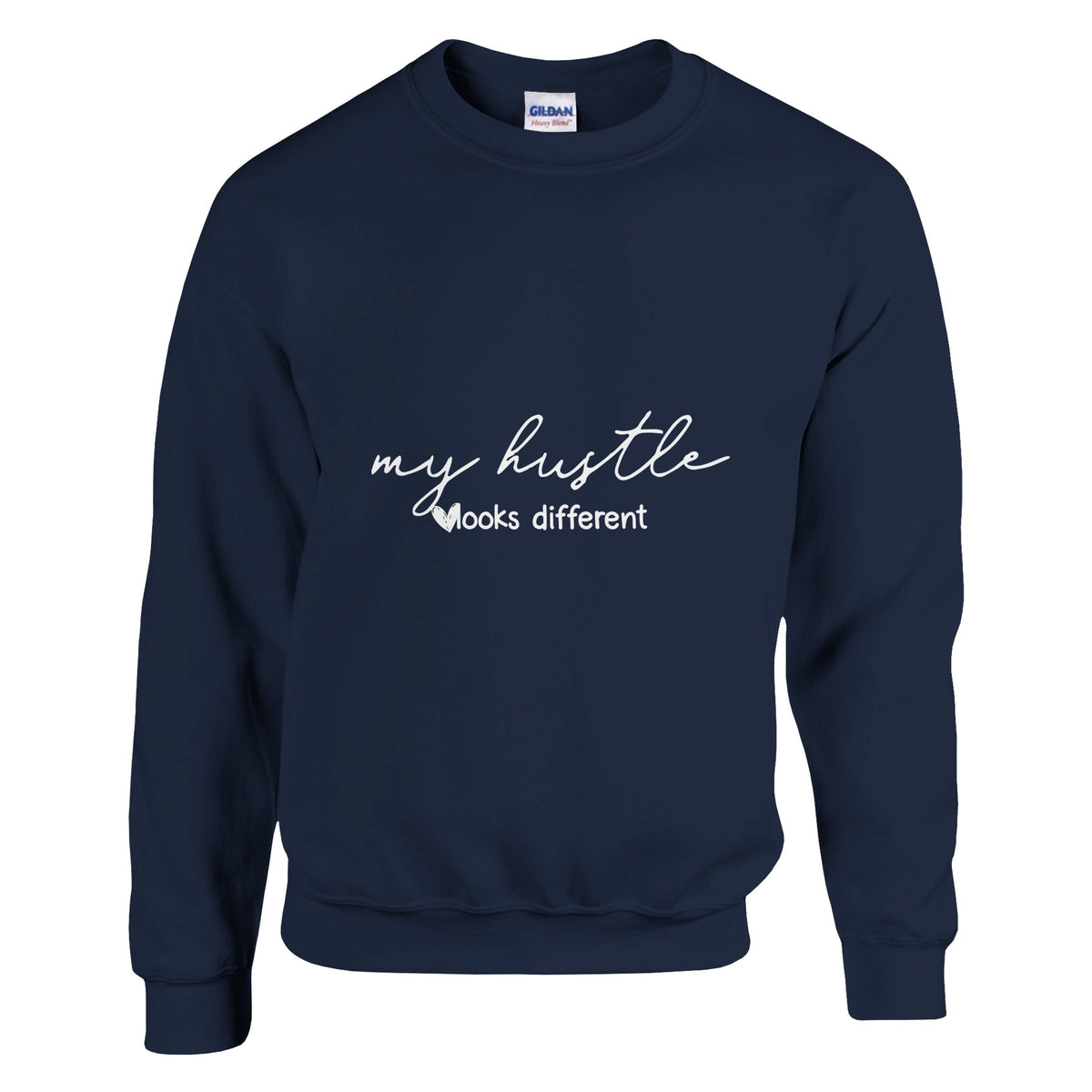 Diverse Endeavors - My Hustle Looks Different Apparel - Navy - Crewneck Sweatshirts