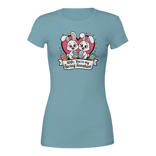 Spring Sunshine Tee for Wife – Bella + Canvas - Baby Blue - T-Shirts