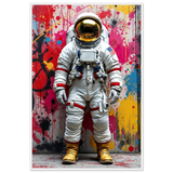 Wooden Framed Poster – Astronaut Art for Big Thinkers - - Wooden Framed Posters