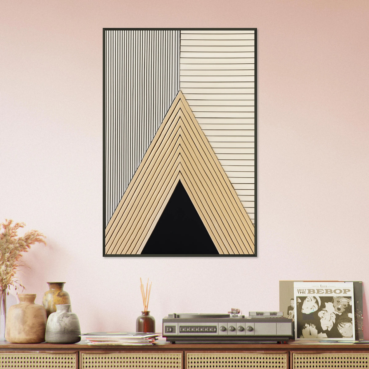Abstract Lines Metal Frame Poster – Perfect Gift of Style - - Metal Framed Posters