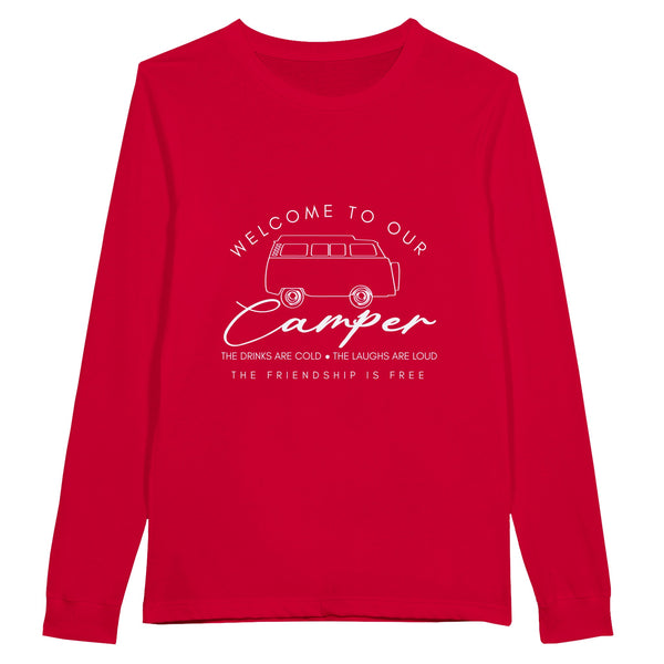 Campfire Memories - Welcome to Our Camper - Red - Long Sleeve T-shirts