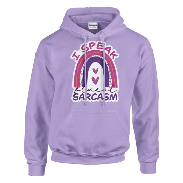 Fluent in Sarcasm - Heavyweight Cotton Hoodie - Orchid - Hoodies