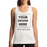 Vibrant Designs - Endless Comfort - Customizable Women's Racer Back Tank - - Print Material