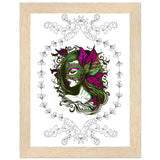 Masked Enchantment - Deluxe Framed Poster - 15x20 cm 6x8″ Wood frame - Framed Posters