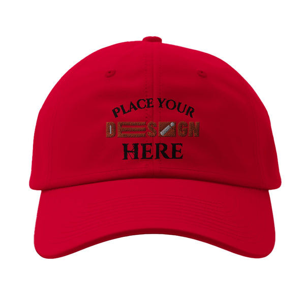 Silver-Underside Curved Customizable Visor Cap - Where Style Meets Comfort - Red - Caps