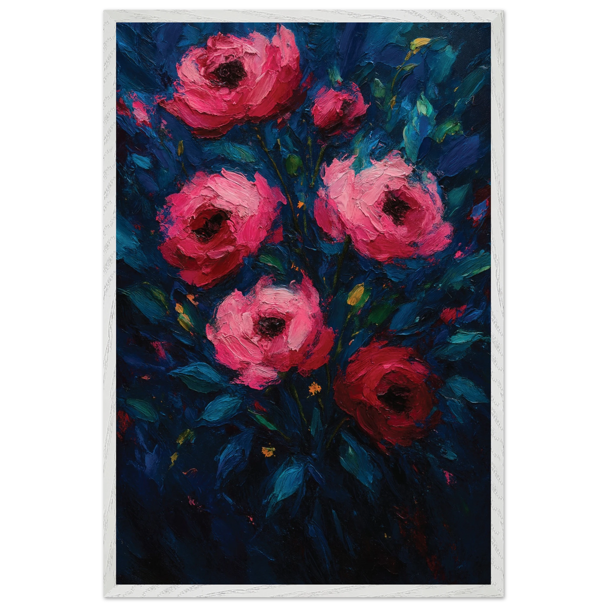 Romantic Floral Wooden Framed Poster – Gift of Memory - - Wooden Framed Posters