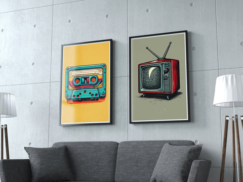 Image of Retro Vibes - Cassette &amp; TV