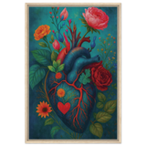 Gift of Love – Blooming Heart Canvas Wall Art - - Canvas