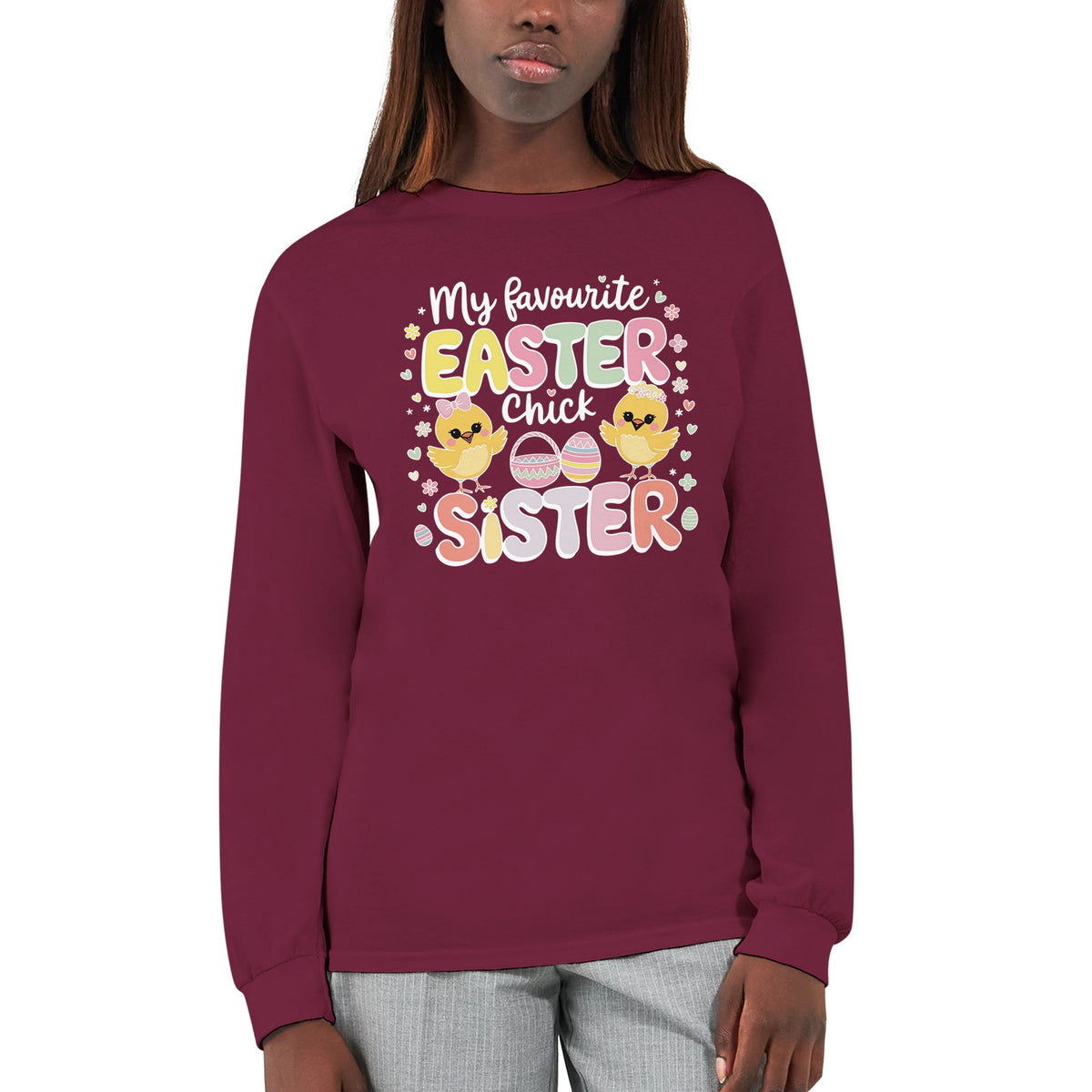Easter Fun with My Sister – Cute Chick Shirt - - Long Sleeves T-shirts