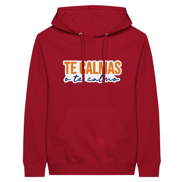 The Calmas Premium Unisex Hoodie - Embrace Serenity - Red - Print Material