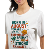 Birthday Month Queen Tee for Her – Celebrate Her Month - August - Crewneck T-shirts