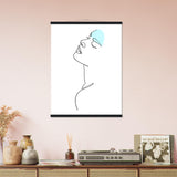 Modern Simplicity - Line Art Poster with Premium Finish - 60x80 cm 24x32″ Black wall hanger - Posters With Hanger