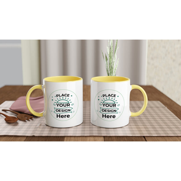 Vibrant Customizable Ceramic Mug - Your Perfect Daily Companion - - Mugs