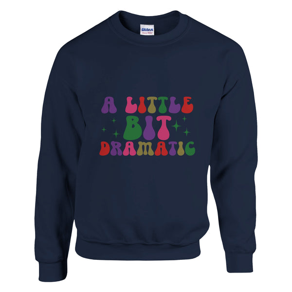 Dramatic Whispers - A Sweatshirt for Bold Expressions - Navy - Sweatshirts