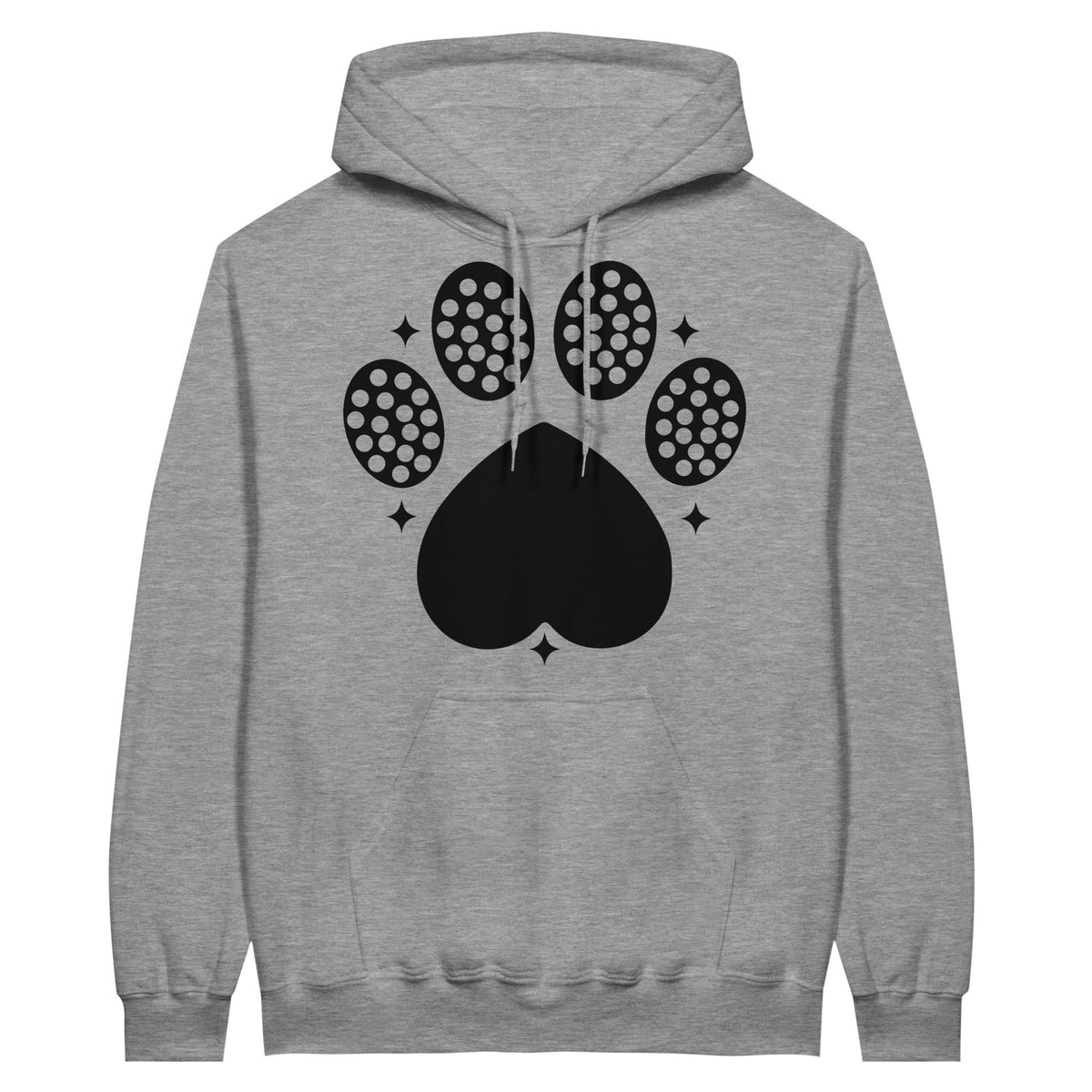 Tread Lightly - Dog Paw Print Hoodie for Animal Lovers - Ash - Hoodies