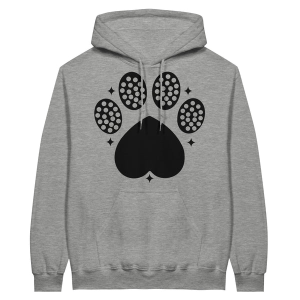 Tread Lightly - Dog Paw Print Hoodie for Animal Lovers - Ash - Hoodies