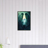 Wings of Solitude - Framed Angelic Art - 40x60 cm 16x24″ - Metal Framed Posters