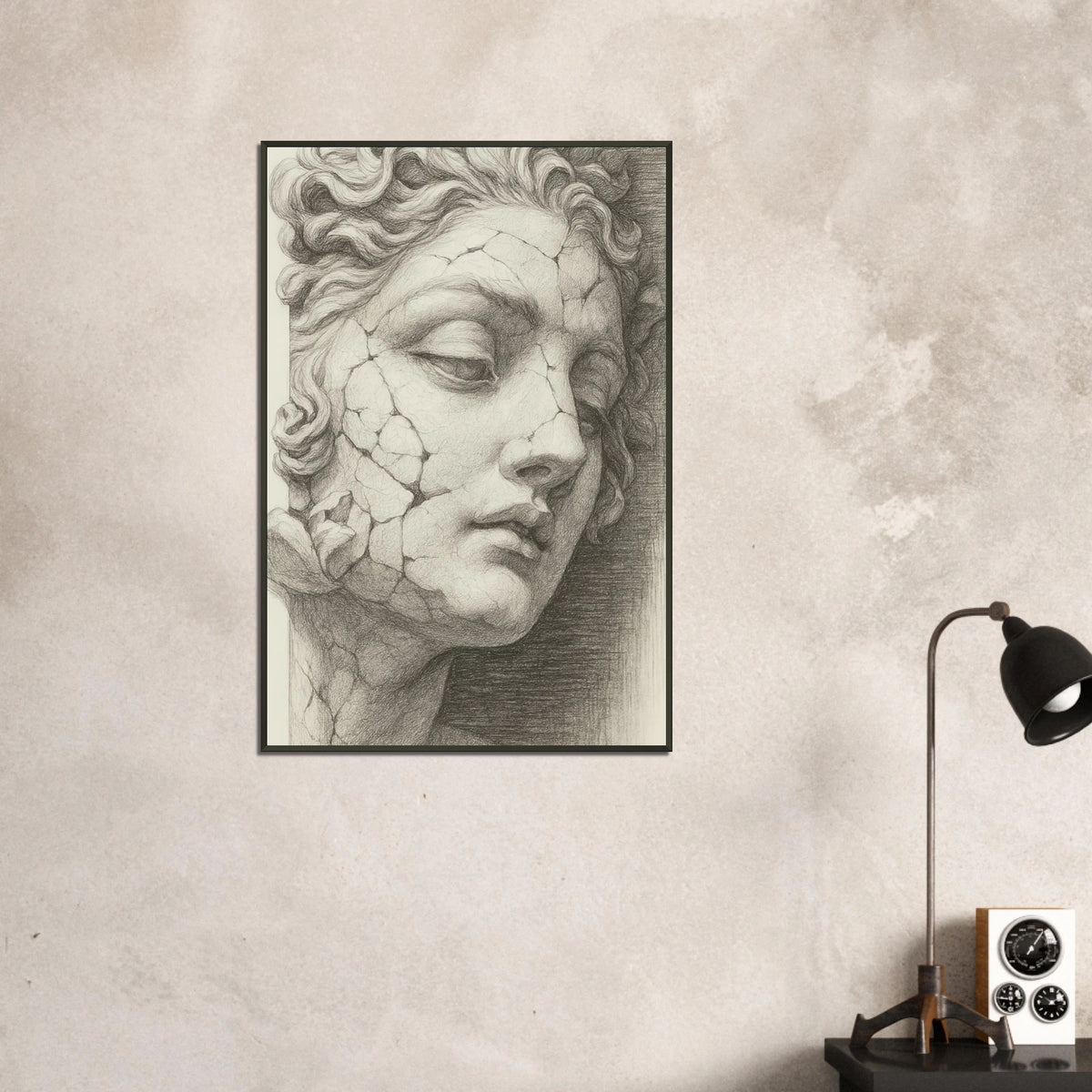 Beauty in Decay – Sculpture Metal Framed Poster Gift - - Metal Framed Posters