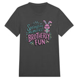 Brotherly Easter Fun – Springtime Memories T-Shirt - Triblend Charcoal Black - T-Shirt