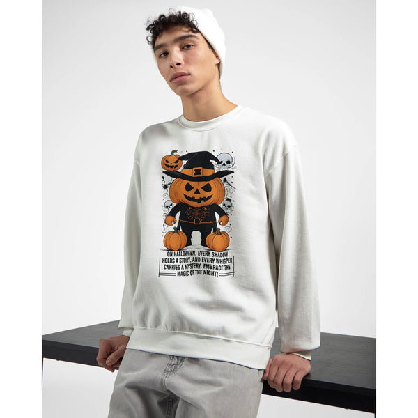 Pumpkin Witch - Embrace the Magic of Halloween - White - Sweatshirts