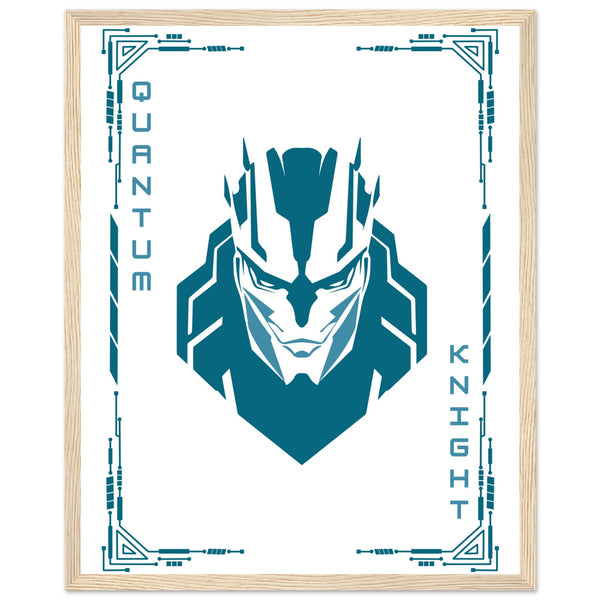 Transform Your Space - "Proton, Neural, Quantum Knights" Poster Set - 40x50 cm 16x20″ Wood frame Quantum Knight - Wooden Framed Posters