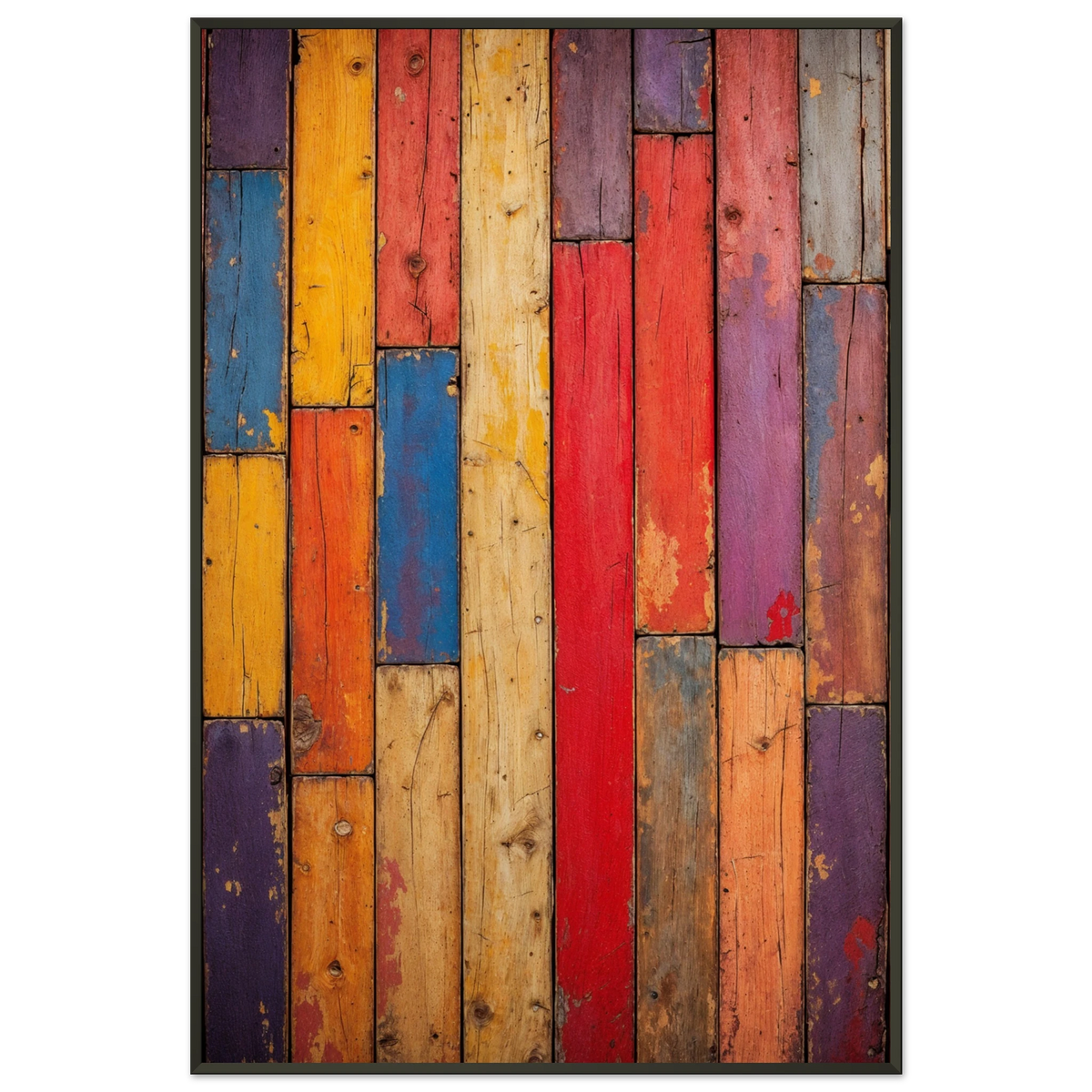 Worn Woods, Wild Hues - Metal Framed Poster - - Metal Framed Posters