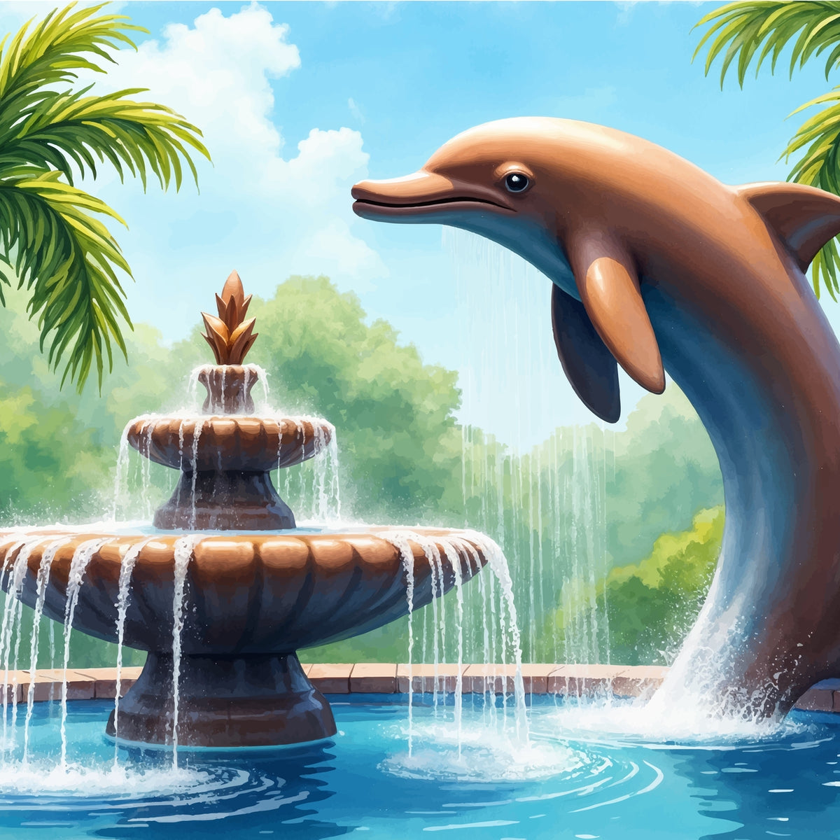 Dolphin Joy in Tropical Waters - - Framed Posters