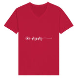 Elevate Mom's Style - Premium V-Neck Tee Collection - Red - T-shirts