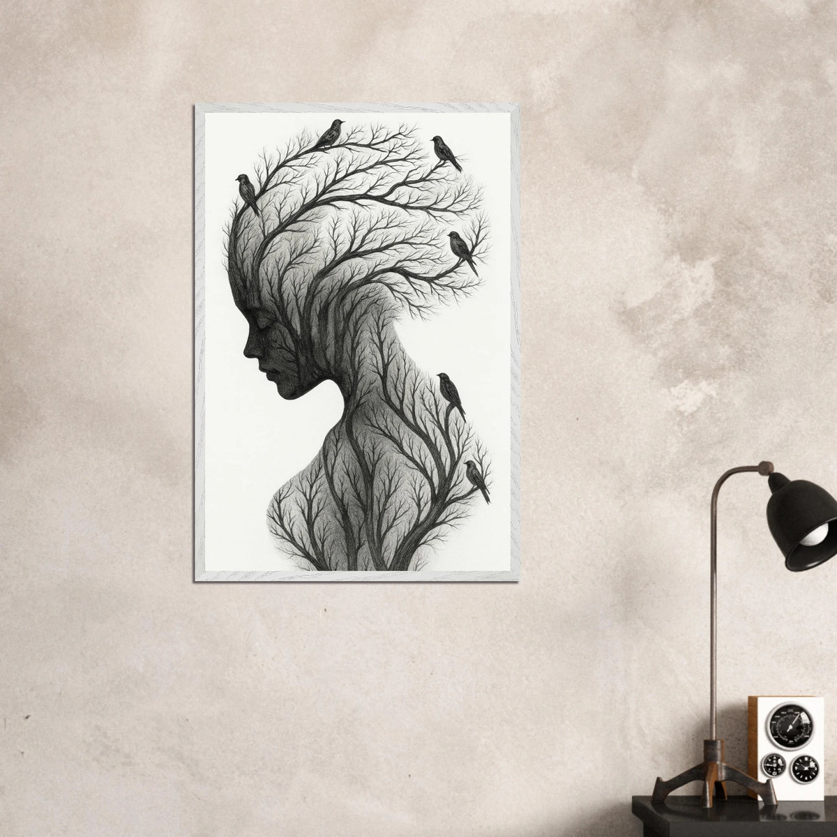 Whispering Branches – Wooden Framed Poster Keepsake - - Wooden Framed Posters