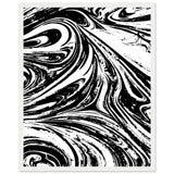 Black & White Swirl - Premium Matte Framed Poster - 40x50 cm 16x20″ White frame - Metal Framed Posters