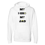 My Hero, My Dad - A Stylish Tribute Hoodie - White - Sweatshirts