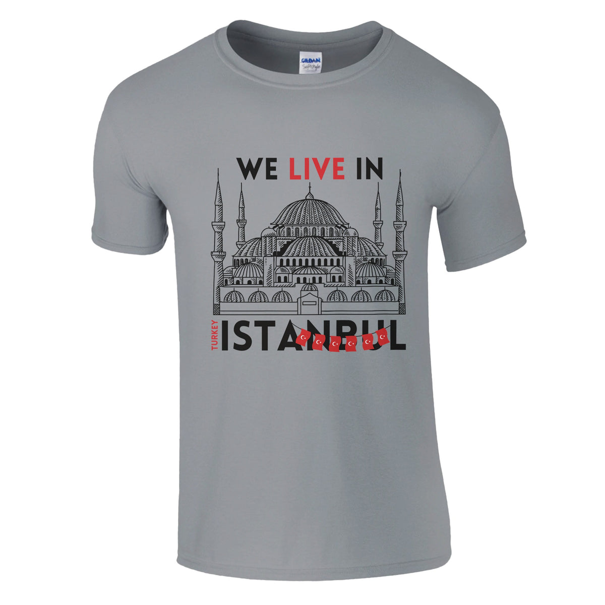 Timeless Istanbul - We Live In Turkey - Rs Sport Grey - T-Shirts