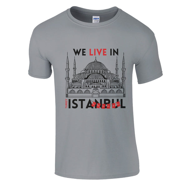 Timeless Istanbul - We Live In Turkey - Rs Sport Grey - T-Shirts