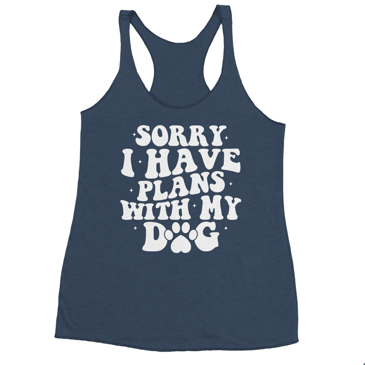 Furry Plans Only - Embrace Doggy Devotion in Style! - Vintage Navy - Tank Tops