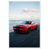 Dream Ride - Muscle Car by the Ocean Print - - Framed Posters