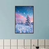 Winter Magic Framed Poster – A Cozy Gift for Her - Dark wood frame - Wooden Framed Posters