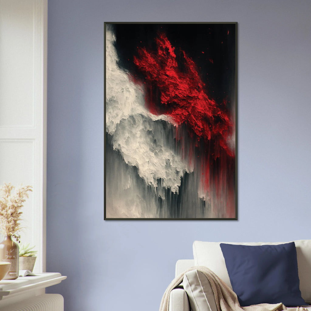 Gift Bold Contrast – Abstract Metal Framed Poster for Décor - - Metal Framed Posters