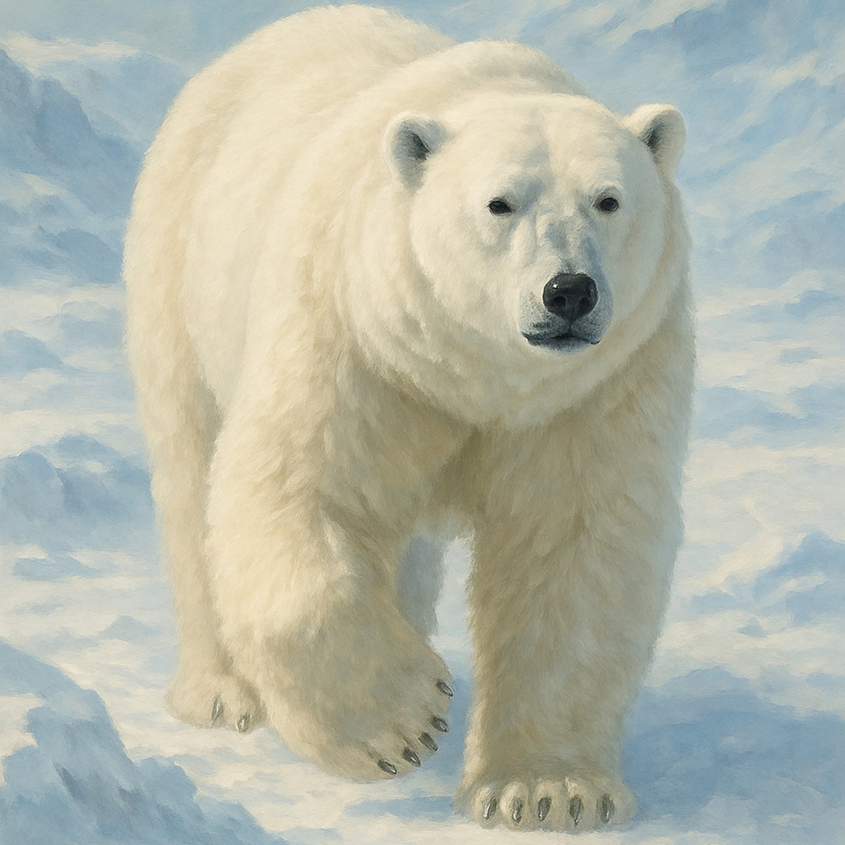 Arctic Majesty – Glossy Framed Eagle & Polar Bear - - Framed Posters